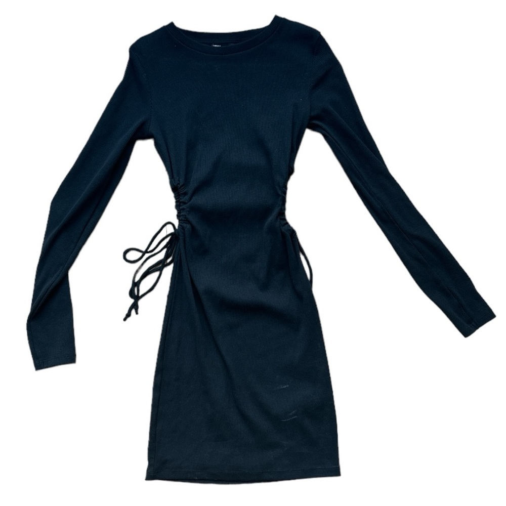 Stretchy mini dress with Long sleeves -size small